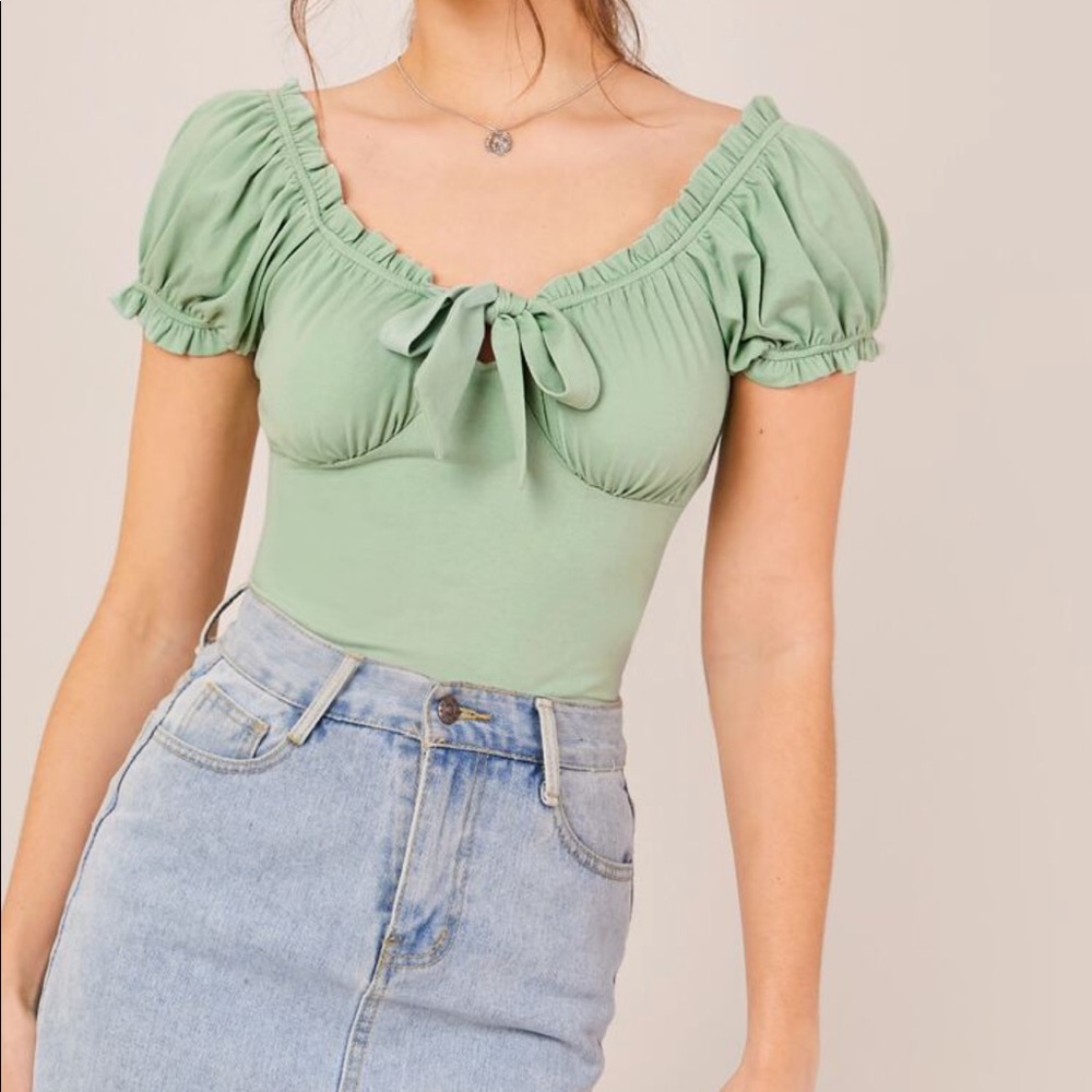 Milkmaid self-tie top